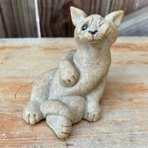 Vintage Quarry Critters Whimsical Carla Cat by Lounging Second Nature Design
